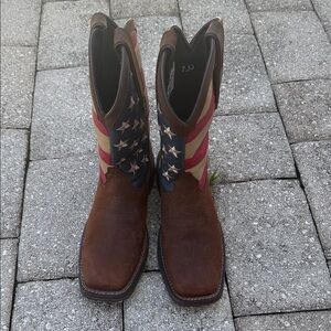 Durango Brown and Patriotic Cowboy Boots